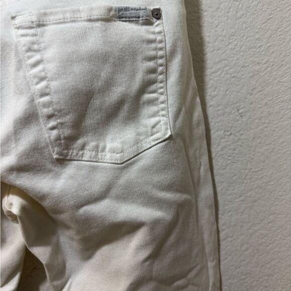 7 For All Mankind Womens White Skinny Stretch Cropped Jeans size 28 - Picture 6 of 7